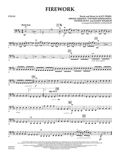 Firework (arr. Robert Longfield) - Cello