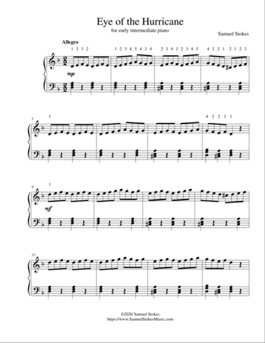 Eye of the Hurricane - for early intermediate piano