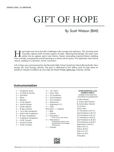 Gift of Hope: Score
