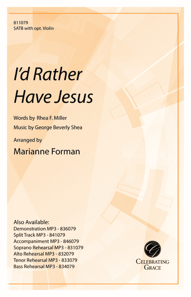 I'd Rather Have Jesus (Digital)