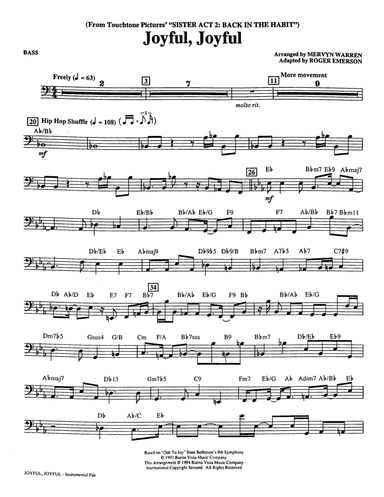 Joyful, Joyful (from Sister Act 2) (arr. Roger Emerson) - Acoustic Bass