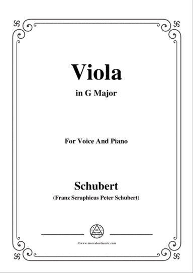 Schubert-Viola(Violet),Op.123(D.786),in G Major,for Voice&Piano
