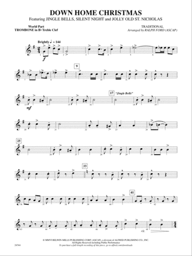 Down Home Christmas: (wp) 1st B-flat Trombone T.C.