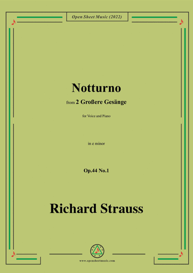 Richard Strauss-Notturno,in e minor,Op.44 No.1