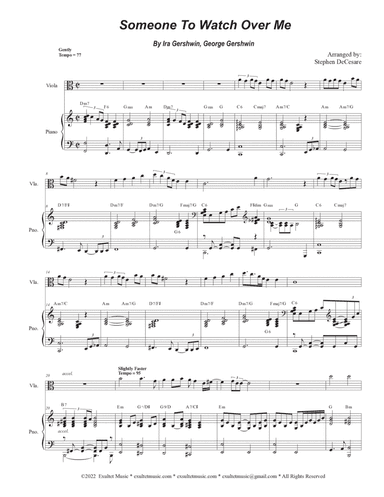 Someone To Watch Over Me (Viola solo and Piano)