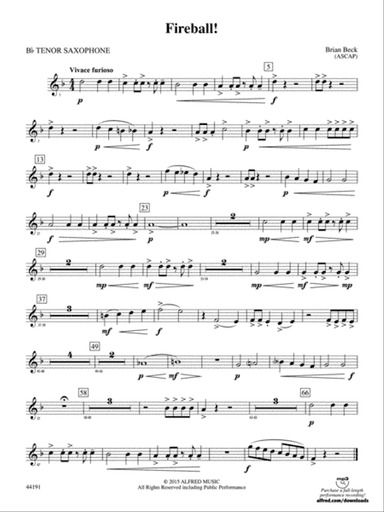 Fireball!: B-flat Tenor Saxophone