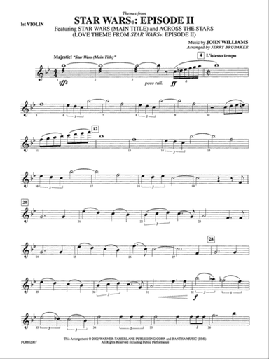Star Wars: Episode II Attack of the Clones: 1st Violin