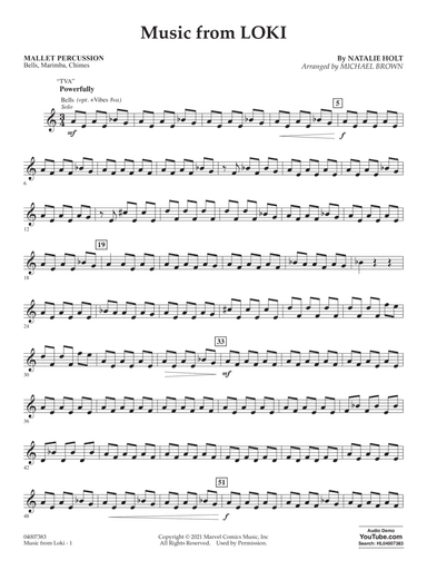 Music from "Loki" (arr. Michael Brown) - Mallet Percussion