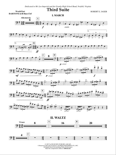 Third Suite (I. March, II. Waltz, III. Rondo): (wp) B-flat Baritone B.C.