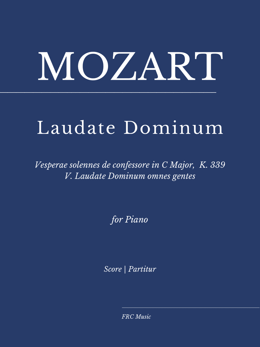 Vesperae solennes de confessore, K. 339: V. Laudate Dominum (As played by Víkingur Ólafsson)