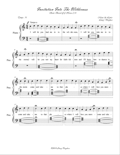 Invitation To The Wilderness Piano