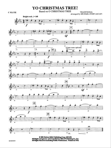 Yo Christmas Tree! (based on "O Christmas Tree"): Flute