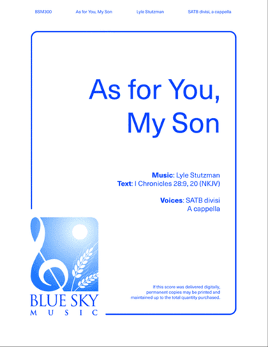 As for You, My Son