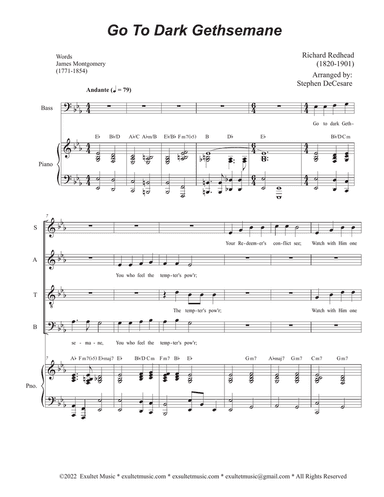 Go To Dark Gethsemane (Vocal Quartet - (SATB)
