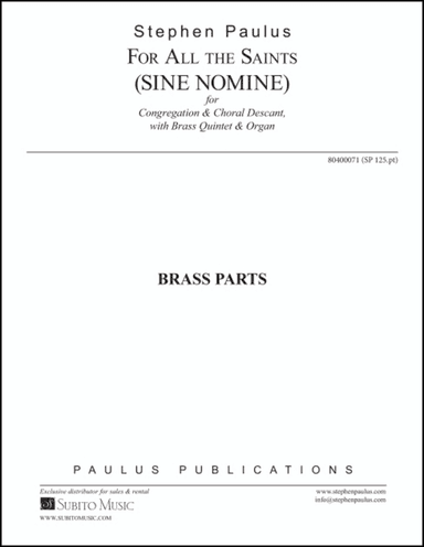 For All the Saints (SINE NOMINE) - Parts