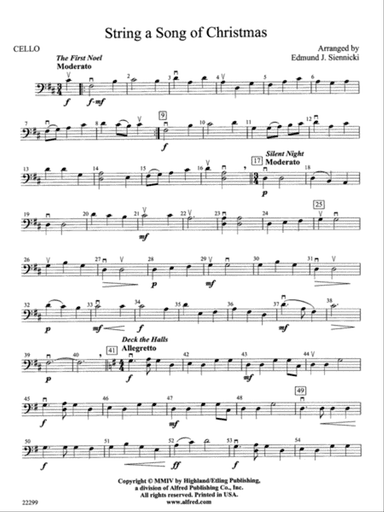 String a Song of Christmas: Cello