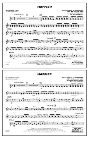 Happier (arr. Matt Conaway and Jack Holt) - Mallet Percussion