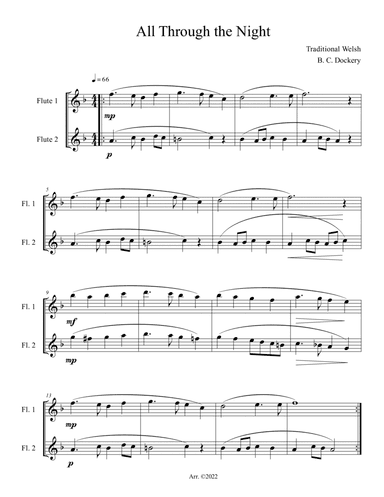 All Through the Night (Flute Duet)