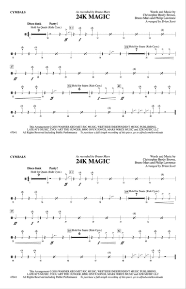 24K Magic: Cymbals