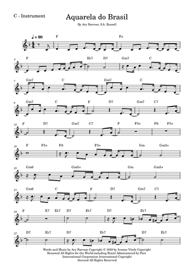 Aquarela Brasileira (aquarela Do Brasil) (brasil)