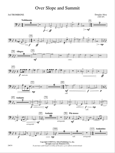 Over Slope and Summit: 3rd Trombone