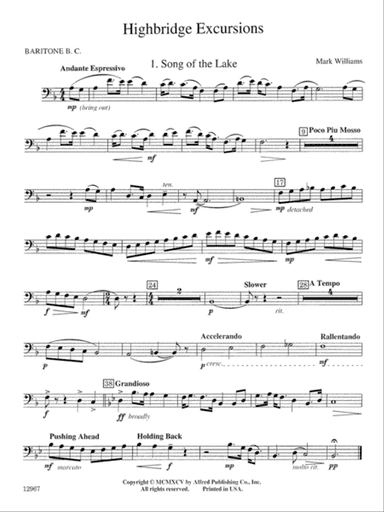 Highbridge Excursions: Baritone B.C.