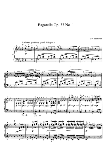 Beethoven Bagatelle Op. 33 No. 1 in E-flat Major