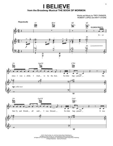 I Believe (from The Book of Mormon)