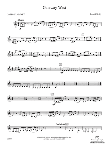 Gateway West: 2nd B-flat Clarinet
