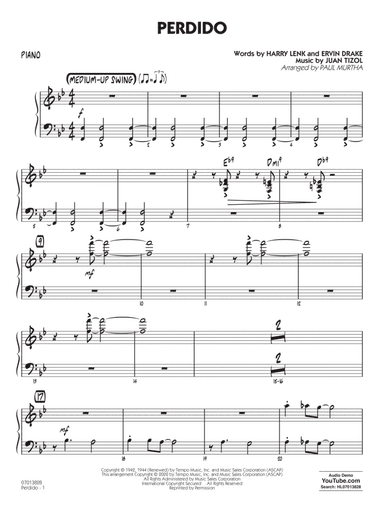 Perdido (arr. Paul Murtha) - Piano