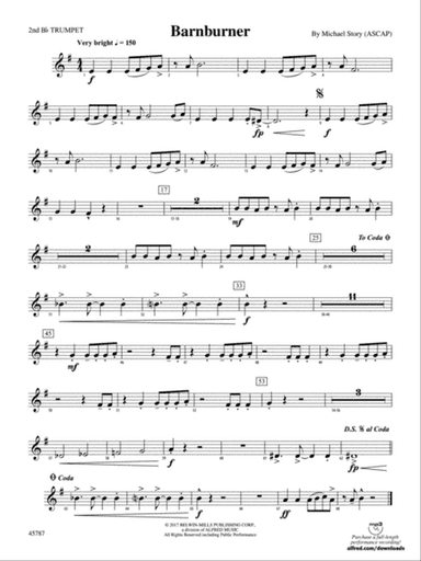 Barnburner: 2nd B-flat Trumpet