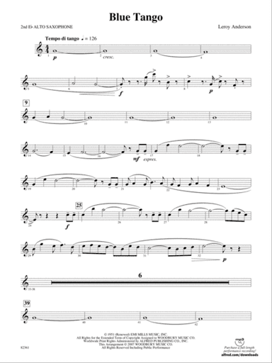 Blue Tango: 2nd E-flat Alto Saxophone