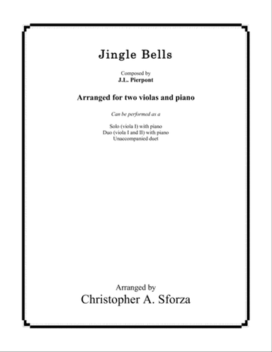 Jingle Bells, for two violas and piano