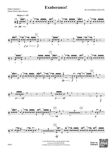 Exuberance!: 1st Percussion