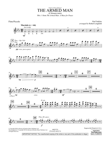 The Armed Man (from A Mass for Peace) (arr. Robert Longfield) - Flute/Piccolo