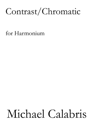 Contrast/Chromatic (for Harmonium)