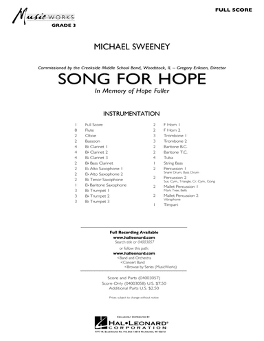 Song For Hope - Full Score