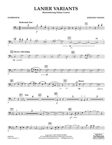 Lanier Variants - Euphonium in Bass Clef