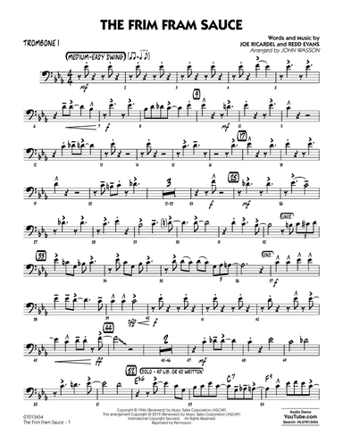 The Frim Fram Sauce (arr. John Wasson) - Trombone 1