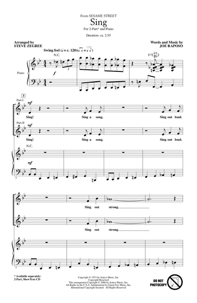 Sing (from Sesame Street) (arr. Steve Zegree)