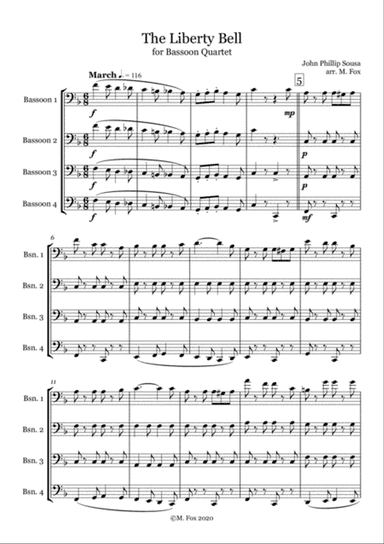 The Liberty Bell (for Bassoon Quartet)