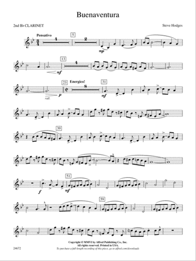 Buenaventura: 2nd B-flat Clarinet