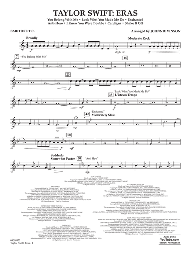 Taylor Swift: Eras (arr. Johnnie Vinson) - Baritone T.C.
