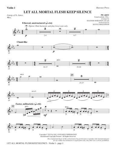Let All Mortal Flesh Keep Silence - Violin 1