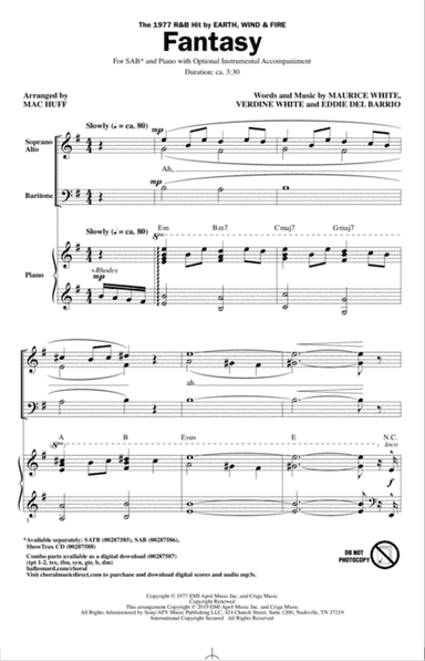 Fantasy (arr. Mac Huff)