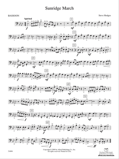 Sunridge March: Bassoon