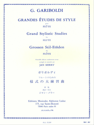 Grandes Etudes De Style Op.134 (flute Solo)