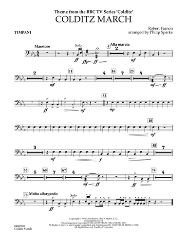 Colditz March (arr. Philip Sparke) - Timpani