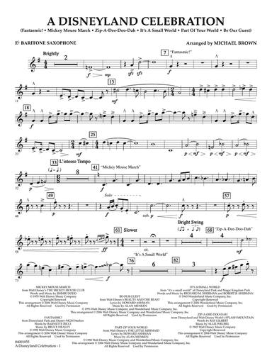 A Disneyland Celebration - Eb Baritone Saxophone