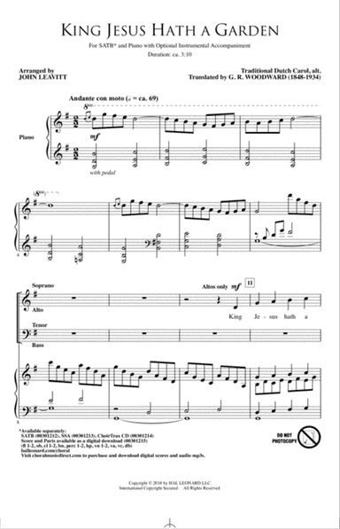 King Jesus Hath A Garden (arr. John Leavitt)